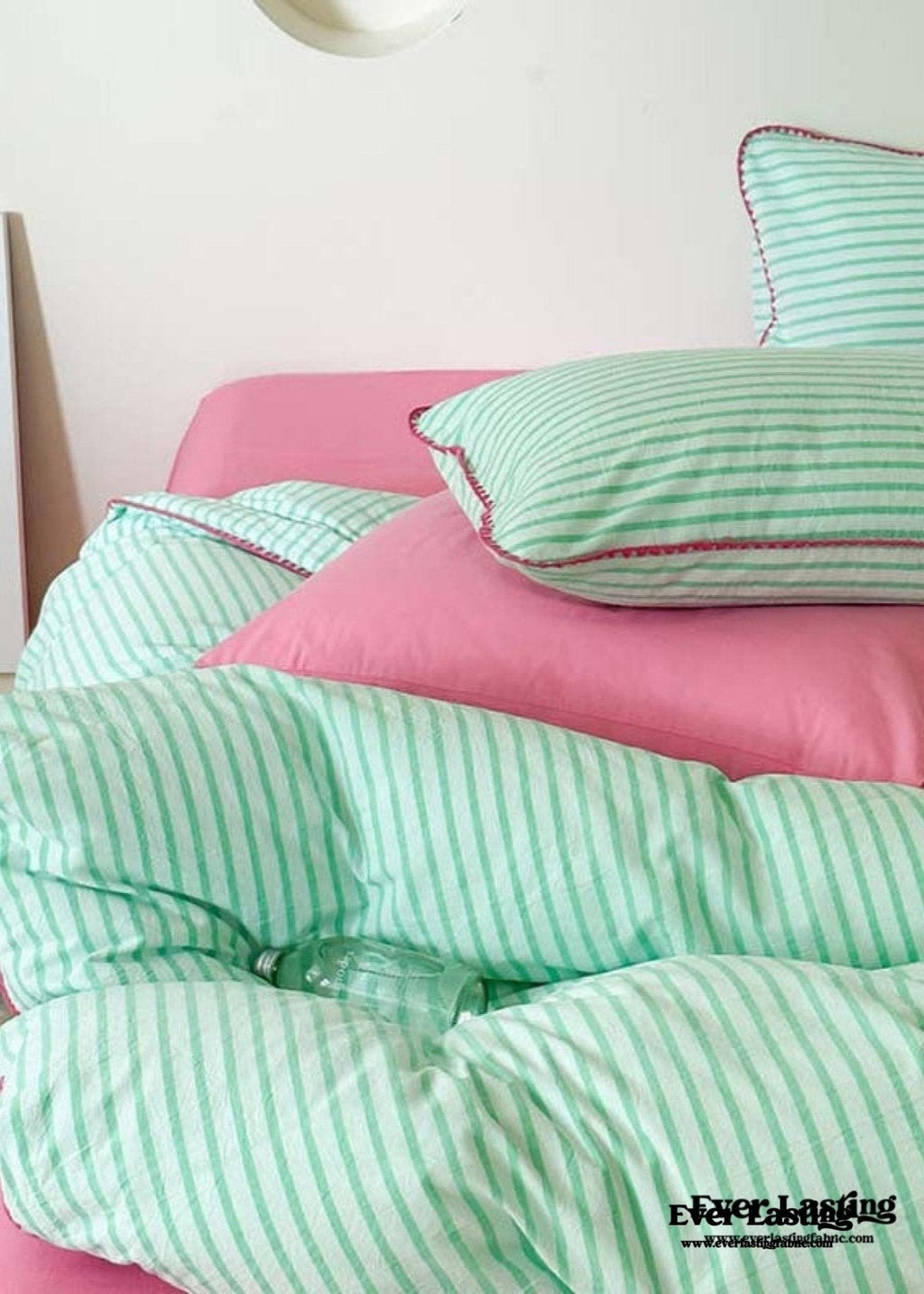 Pepper Candy Stripe Bedding Set