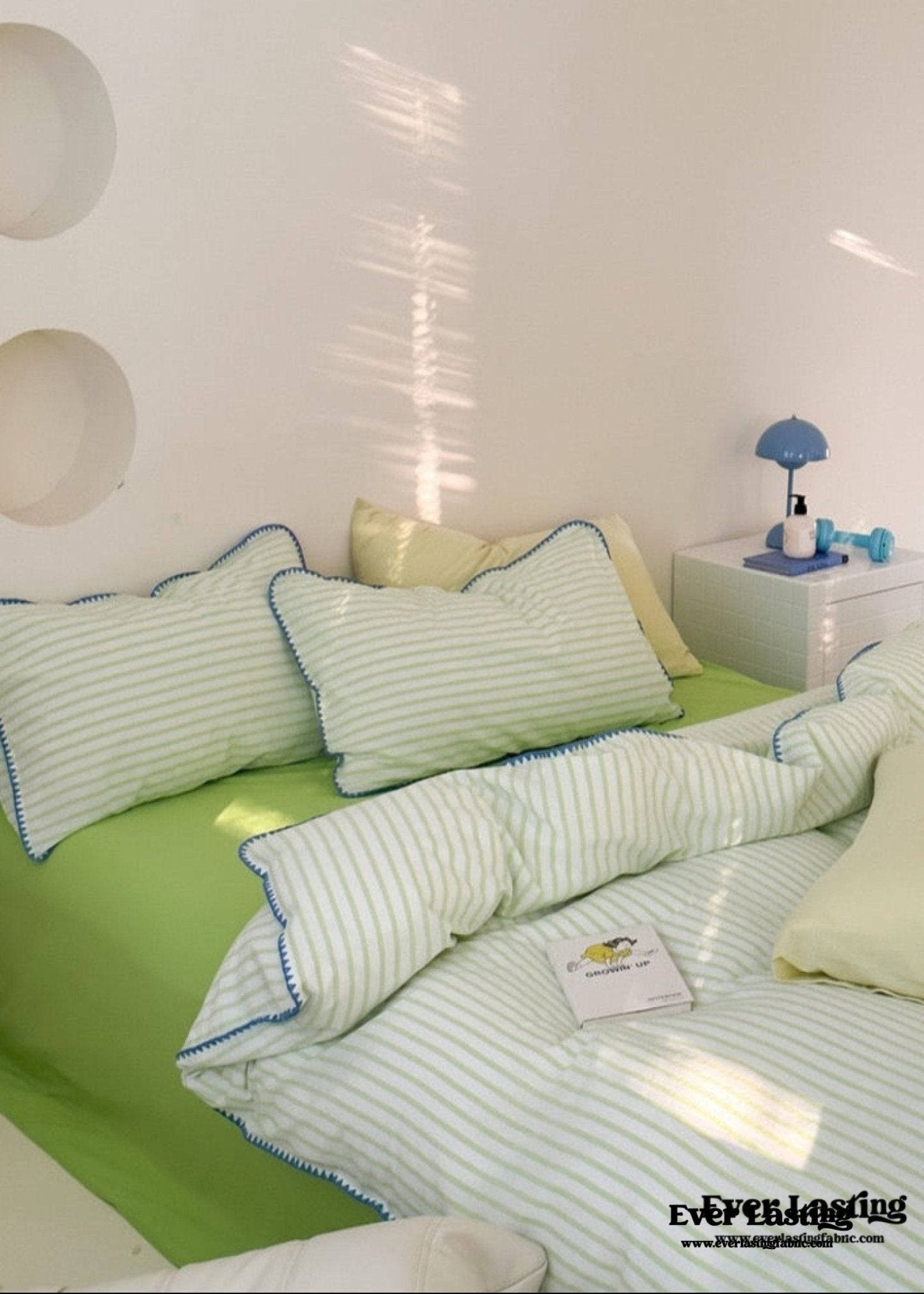 Pepper Candy Stripe Bedding Set