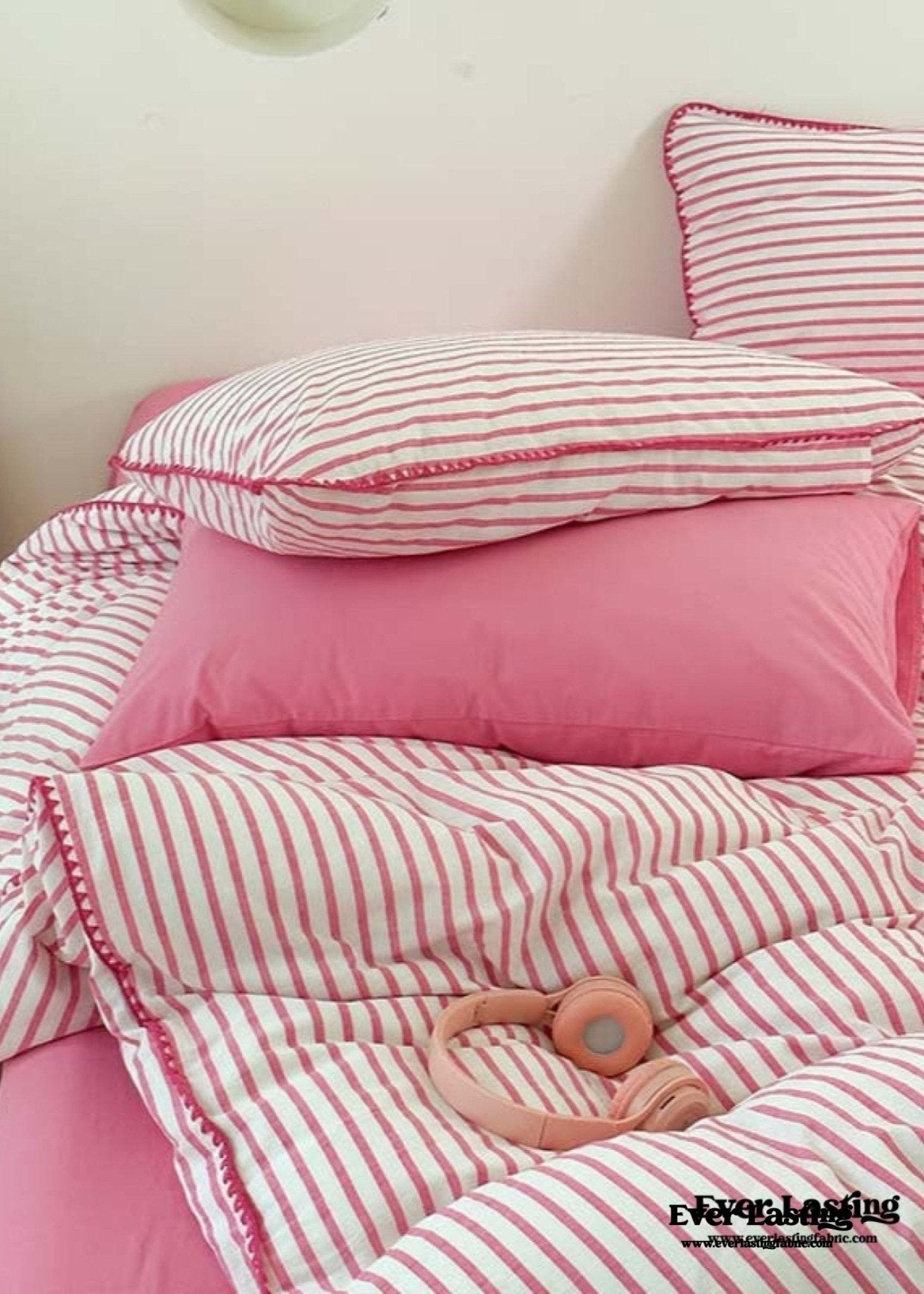 Pepper Candy Stripe Bedding Set