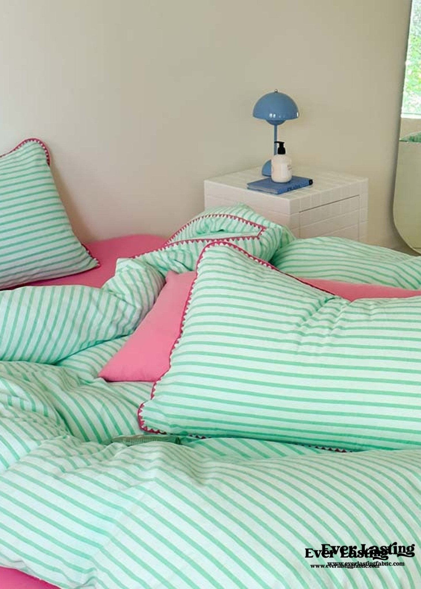 Pepper Candy Stripe Bedding Set