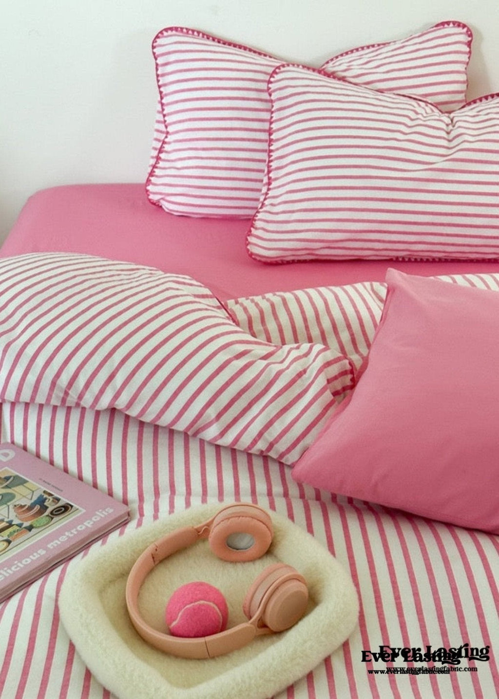 Pepper Candy Stripe Bedding Set