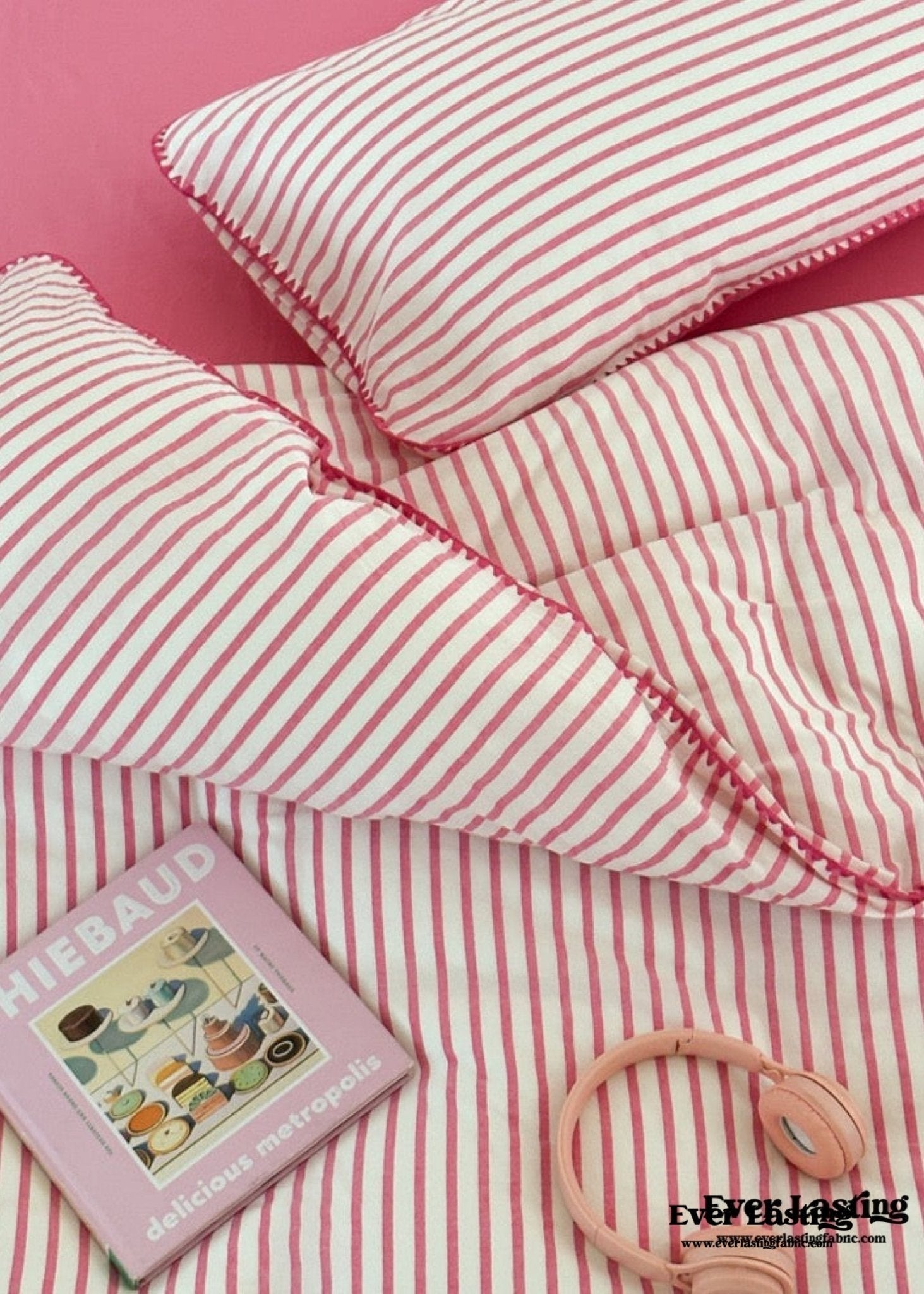 Pepper Candy Stripe Bedding Set