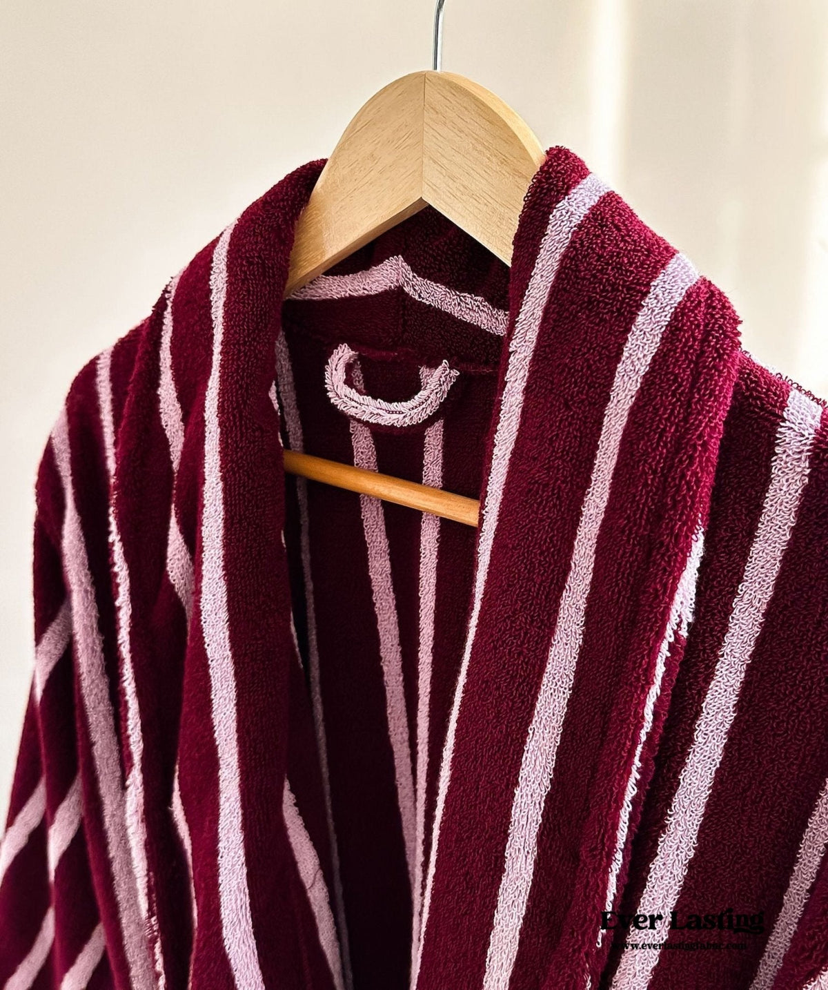 Quiet Evening Striped Cotton Robe Set