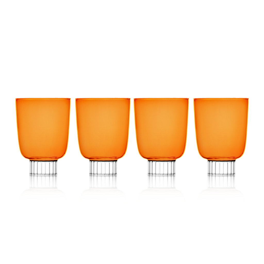 Curved Stemless Wine Glasses