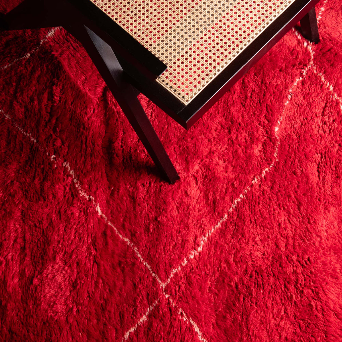 Ruby Rhapsody Luxury Shag Moroccan Rug