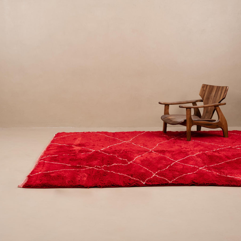 Ruby Rhapsody Luxury Shag Moroccan Rug