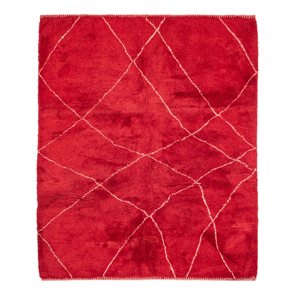 Ruby Rhapsody Luxury Shag Moroccan Rug