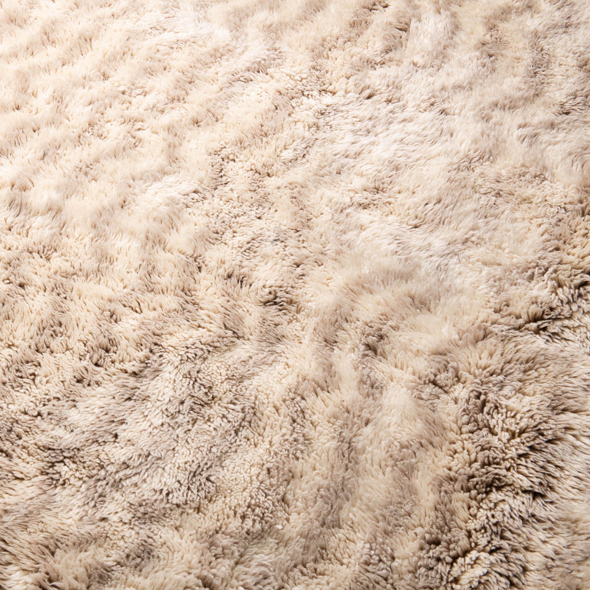 Sandy Blonde Luxury Shag Moroccan Rug