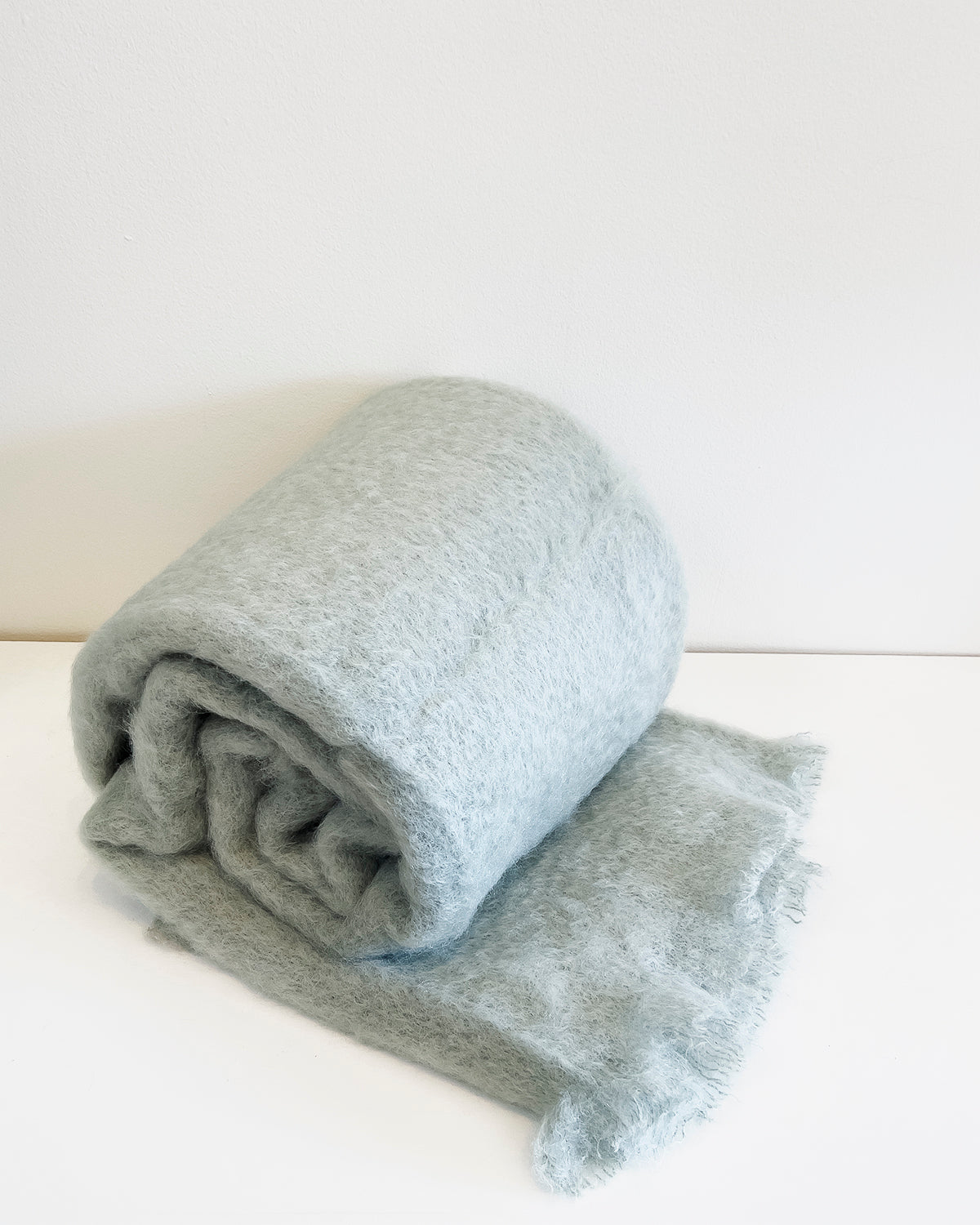 Seafoam Mohair Blanket Throw Throw atacama home