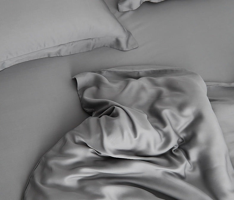 Silky Solid Tencel Bedding Set / Pink