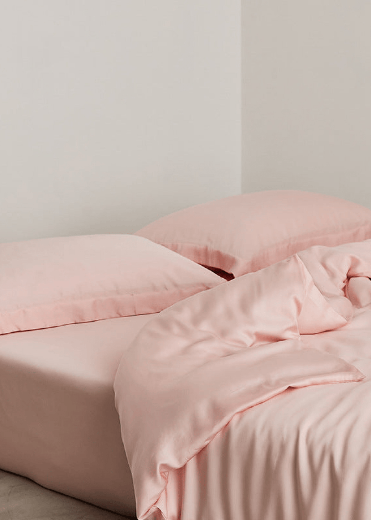 Silky Solid Tencel Bedding Set / Pink