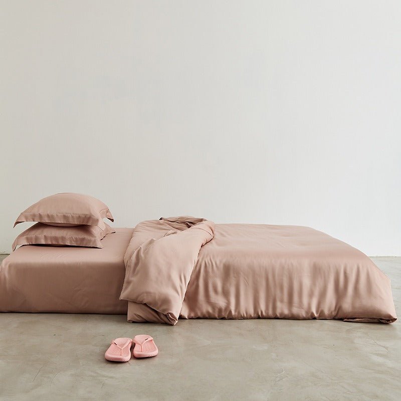 Silky Solid Tencel Bedding Set / Pink