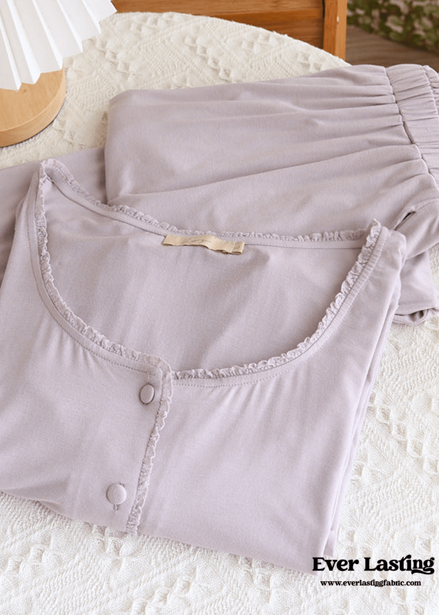 Solid Three-Piece Pajama Set