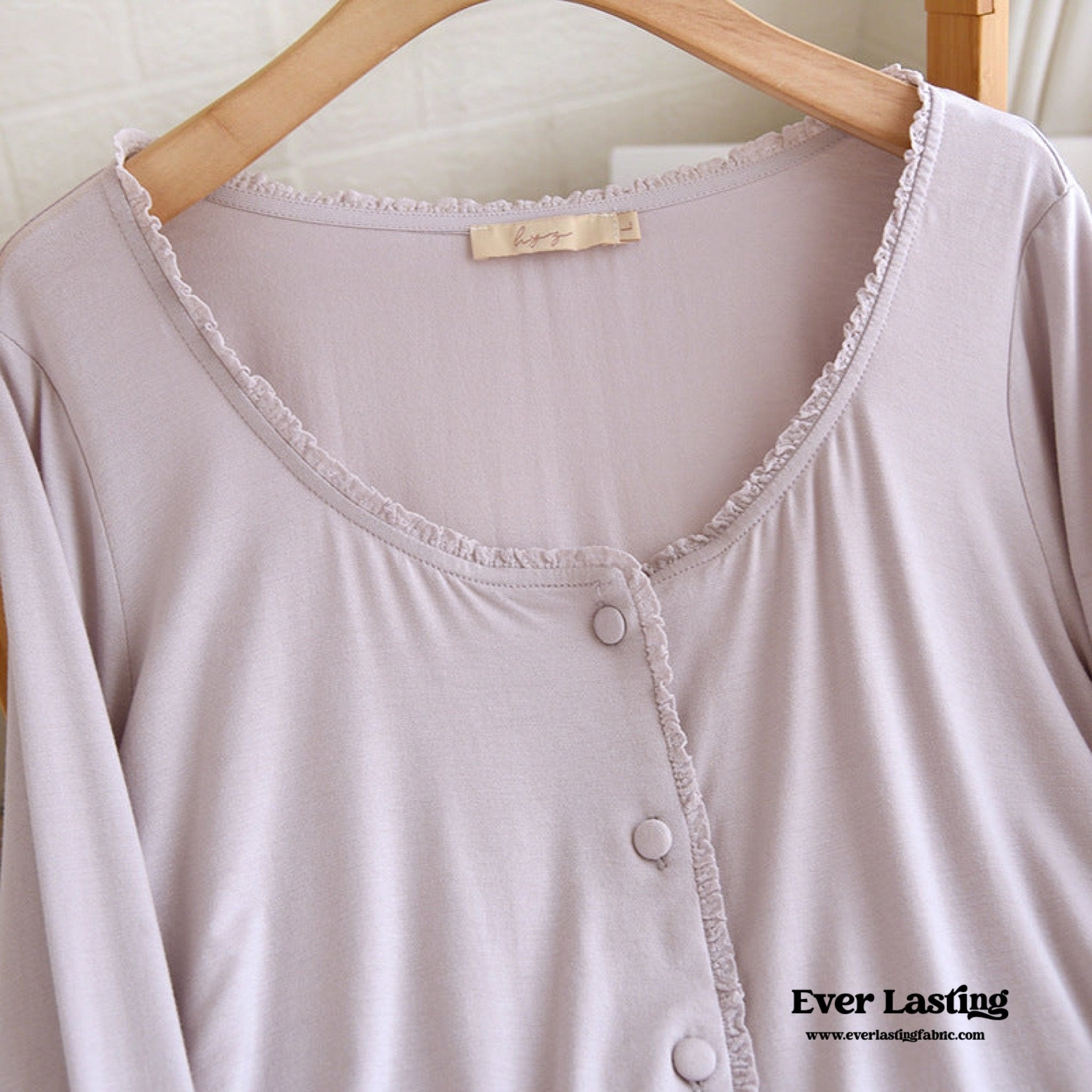 Solid Three-Piece Pajama Set