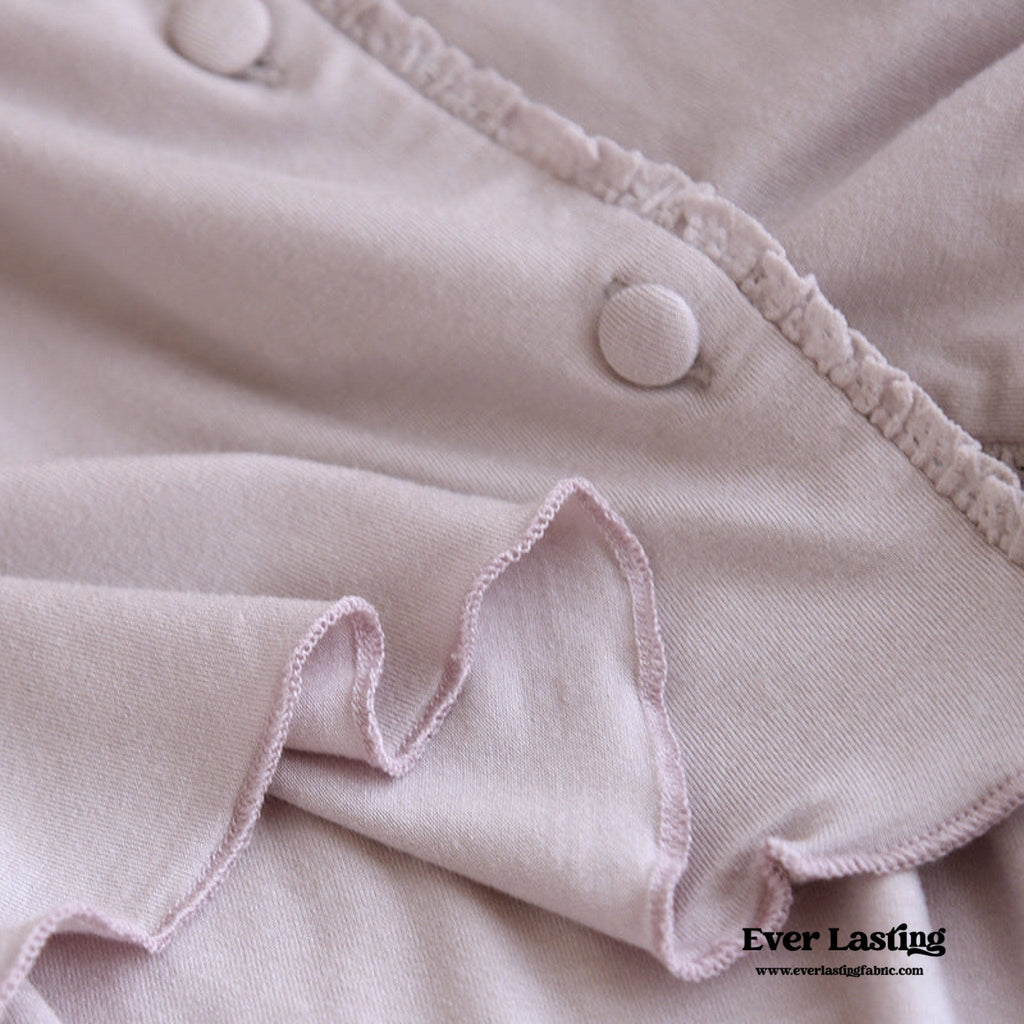 Solid Three-Piece Pajama Set