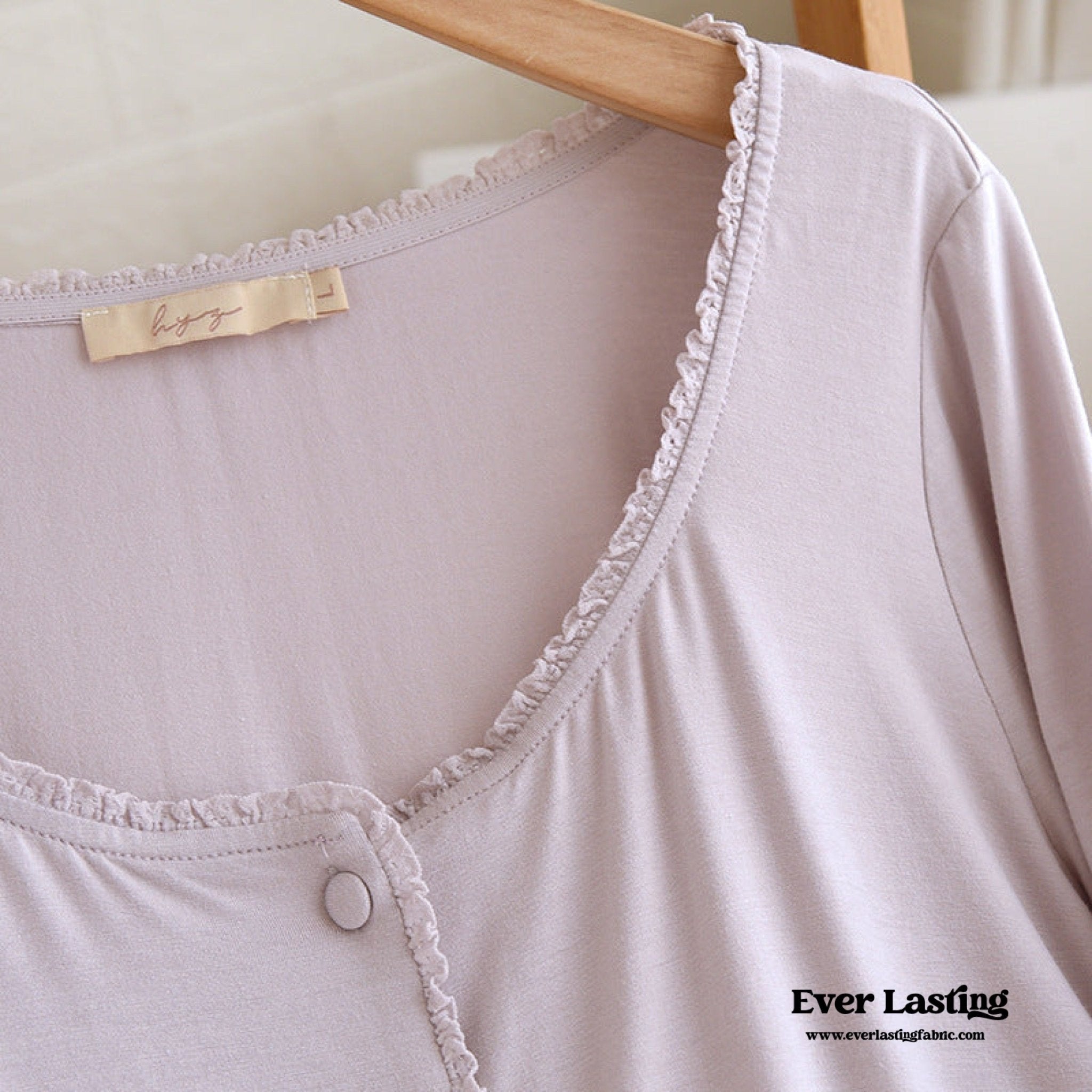 Solid Three-Piece Pajama Set
