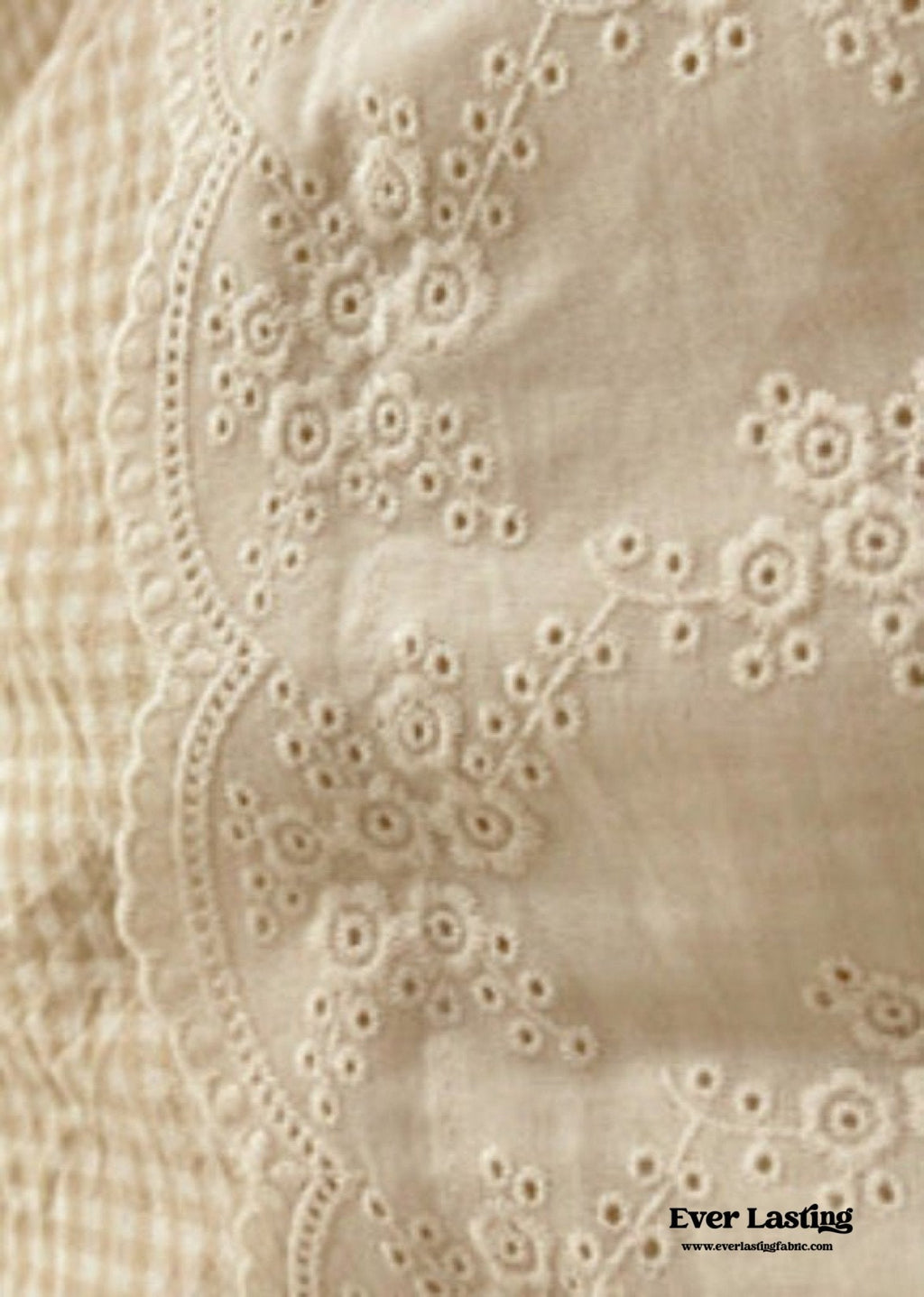 Sophia Gingham Lace Washed Cotton Bedding Set / Pink