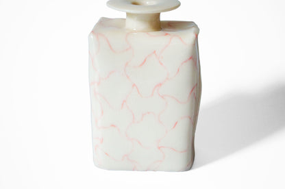 Nerikomi Lattice Pattern Bud Vase | Handmade Porcelain Porcelain Vase Saori M Stoneware