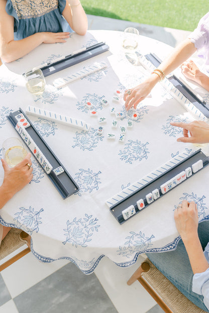 Table Throw | Lotus-Large | Uniform Blue & Navy The Mended Company