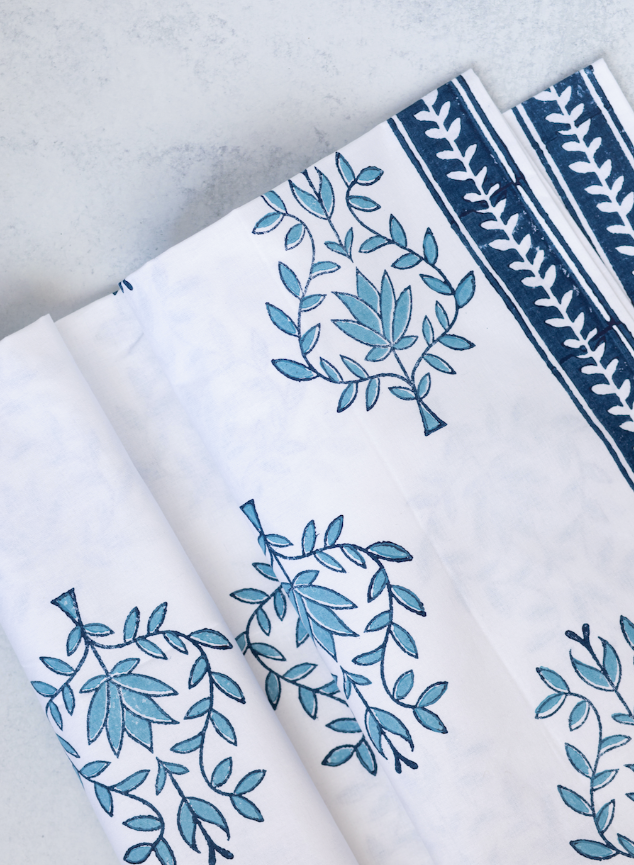 Table Throw | Lotus-Large | Uniform Blue & Navy The Mended Company