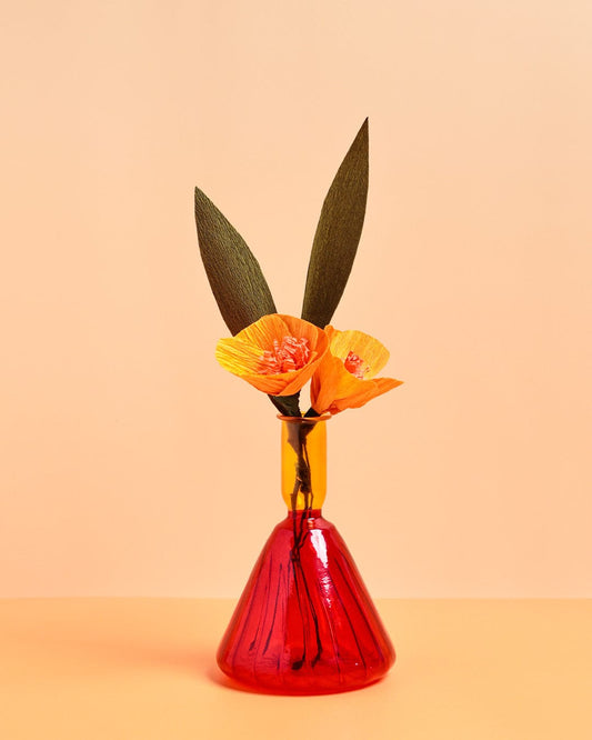 Tri Borosilicate Glass Vase vase Casa Amarosa
