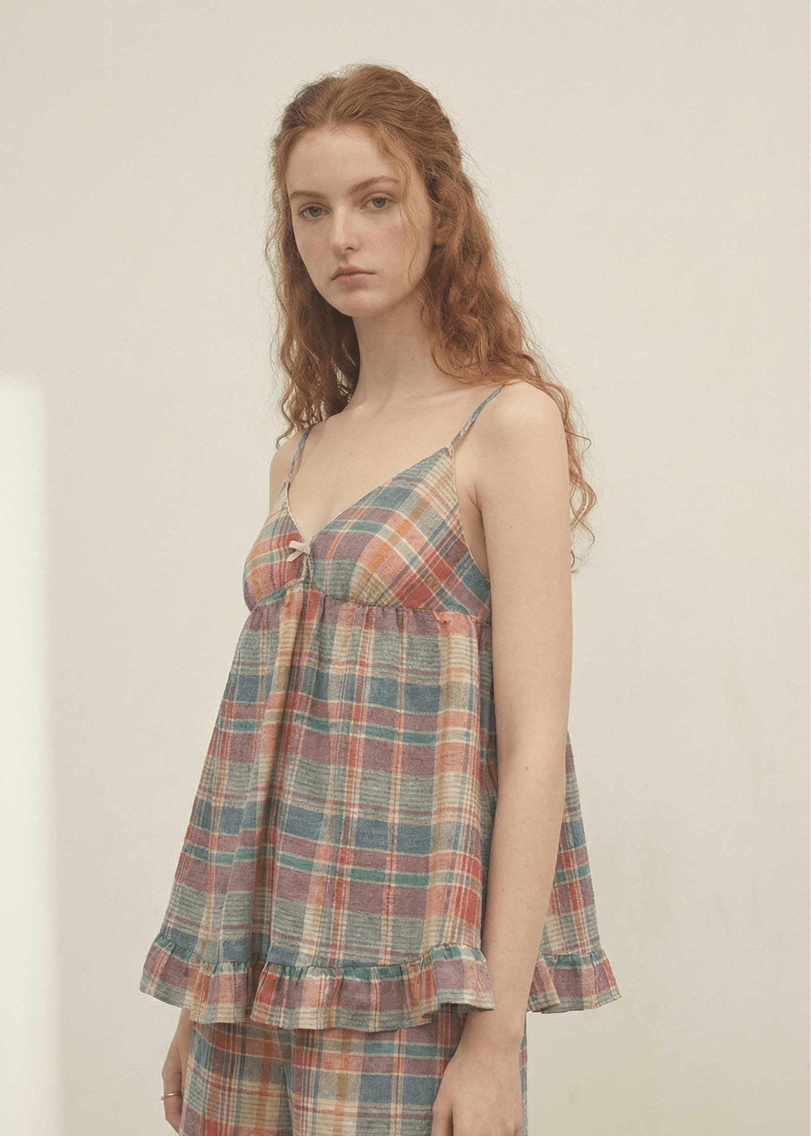 Vintage Plaid Tank & Shorts Pajama Set