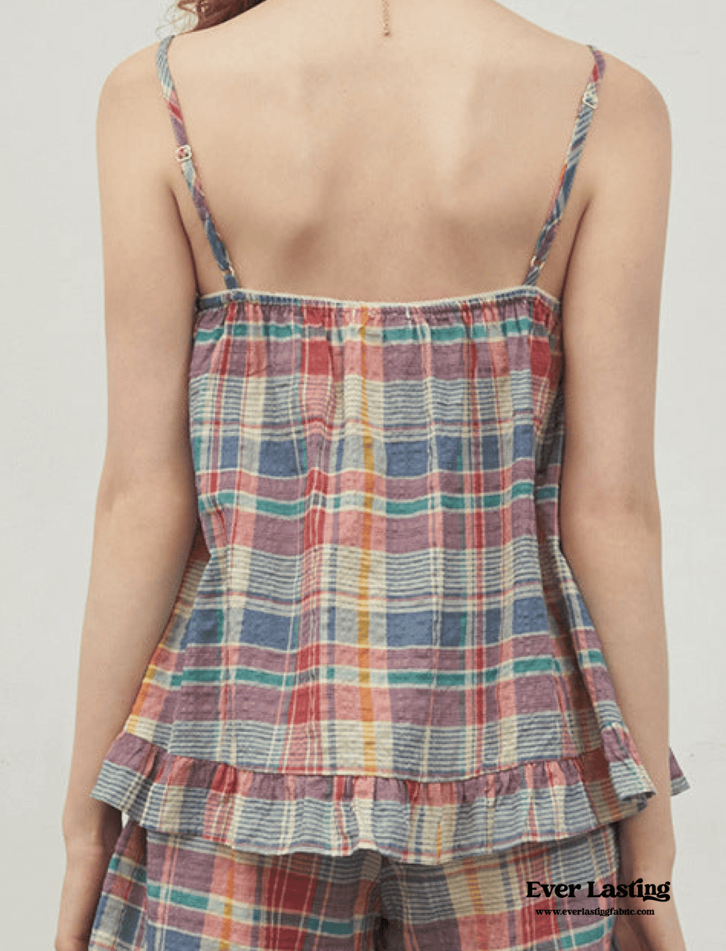 Vintage Plaid Tank & Shorts Pajama Set