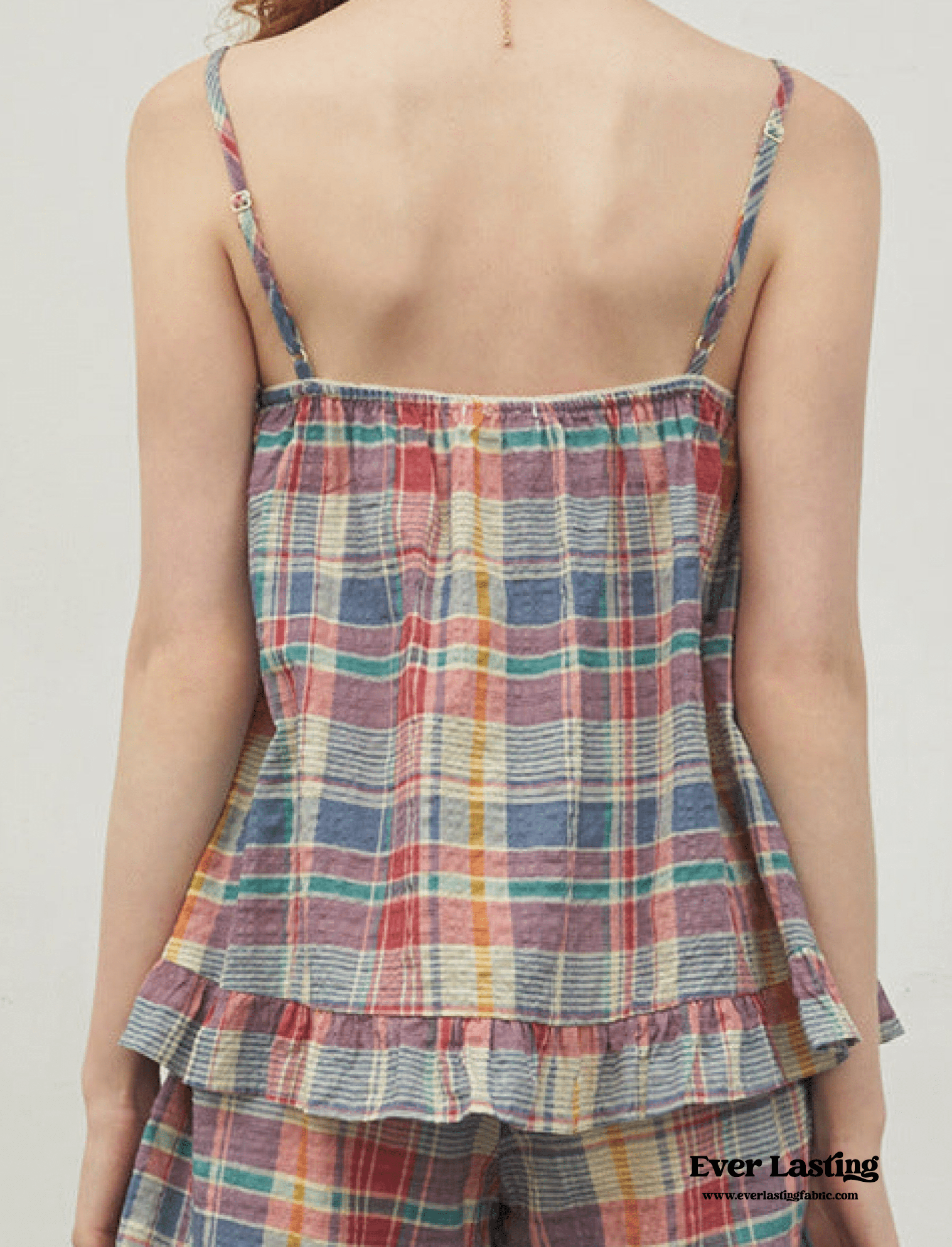 Vintage Plaid Tank & Shorts Pajama Set