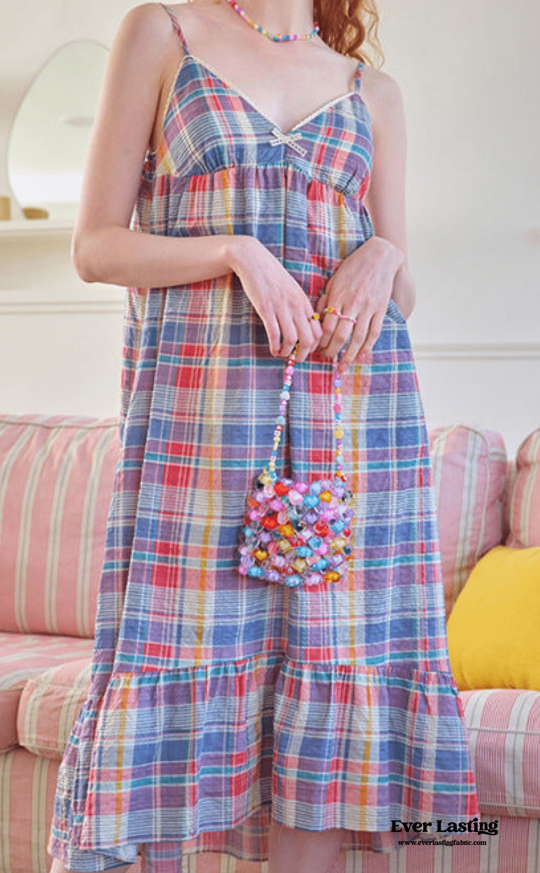 Vintage Plaid Tank & Shorts Pajama Set