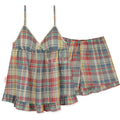 Vintage Plaid Tank & Shorts Pajama Set